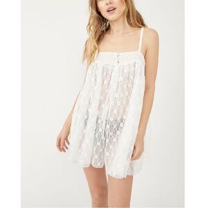 Intimately Free People Rule the World lace romper, size small, NWT